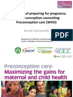 Importance of Preparing For Pregnancy and Pre-Conception Counseling: Preconception Care (WHO)