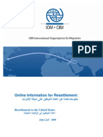 Online Information For Resettlement To The USA Final Draft 27 08 09