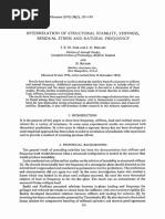 Interrelation of Structural Stability, Stiffness, Residual Stress and Natural Frequency