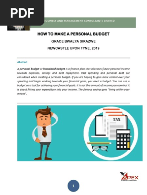 Personal or Household Budgeting.