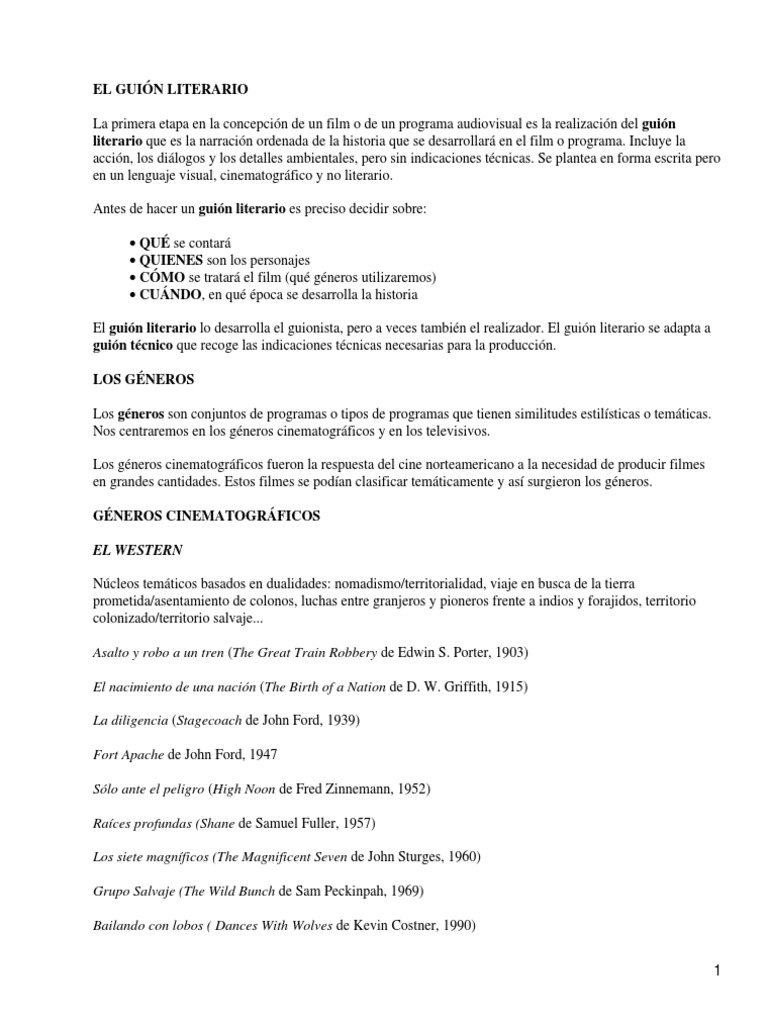 Guión Literario Cine negro Guion
