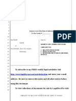 Sample Complaint for Malicious Prosecution in California