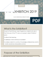 PYP EXHIBITION 2019 - Parent Presentation