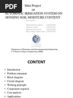 Automatic Irrigation System On Sensing Soil Moisture Content