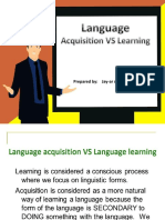 Language Acquisition vs Language Learning