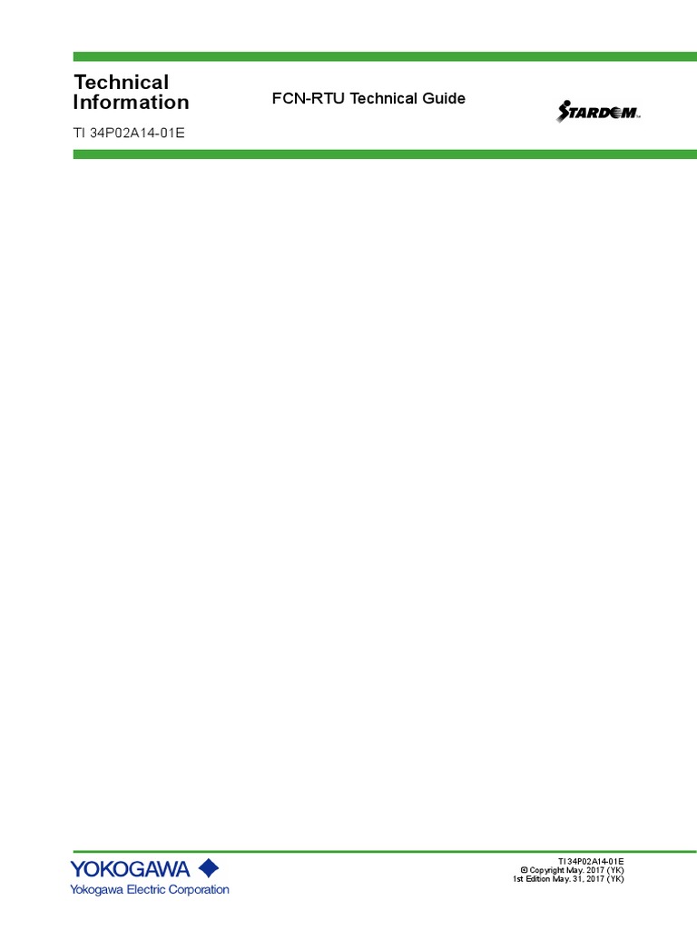 TI34P02A14-01E - 001 - FCN-RTU Technical Guide PDF | PDF | Programmable ...