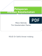 Pelaporan Insiden Keselamatan Pasien 200516