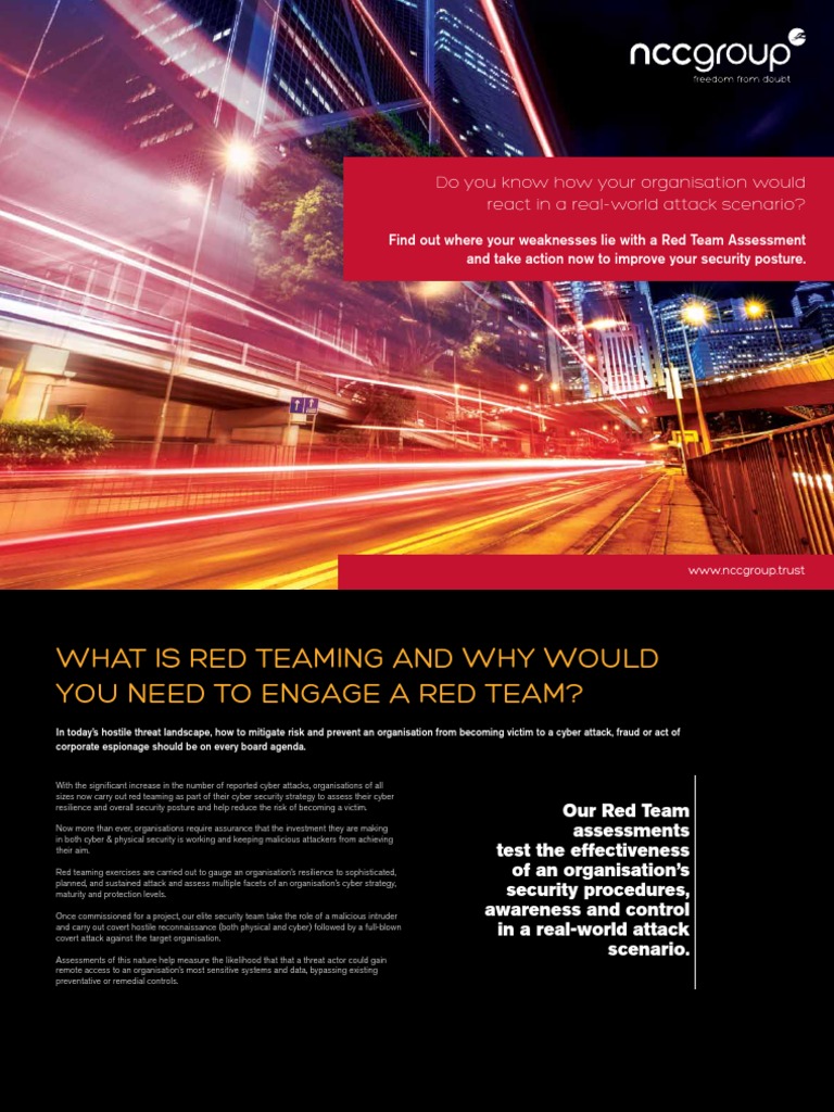 Red Team Assessments for Cyber Security | PDF | Computer Security ...