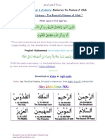 Asmaa-ul-Husna - The Beautiful Names of Allah : Activity For Year 6 Students