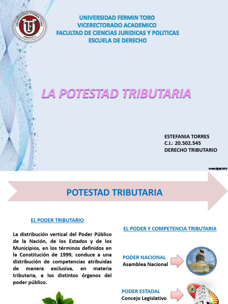 Potestad Tributaria | PDF | Impuestos | Estado (política)