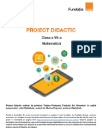 Proiect Didactic Clasa 7a