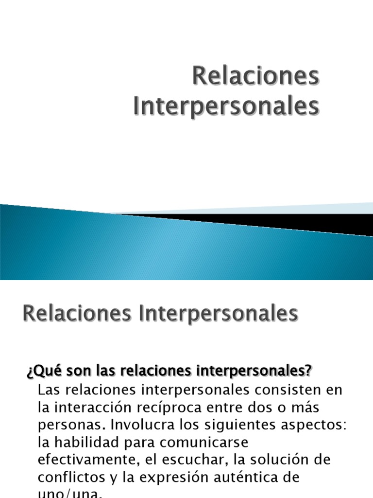 Relaciones Interpersonales | PDF | Percepción | Las emociones