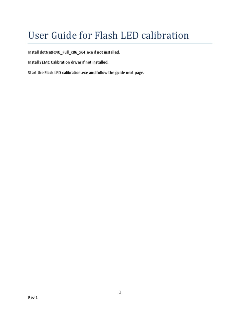 Flash LED Calibration User Guide | PDF | Flash Memory | Computer ...