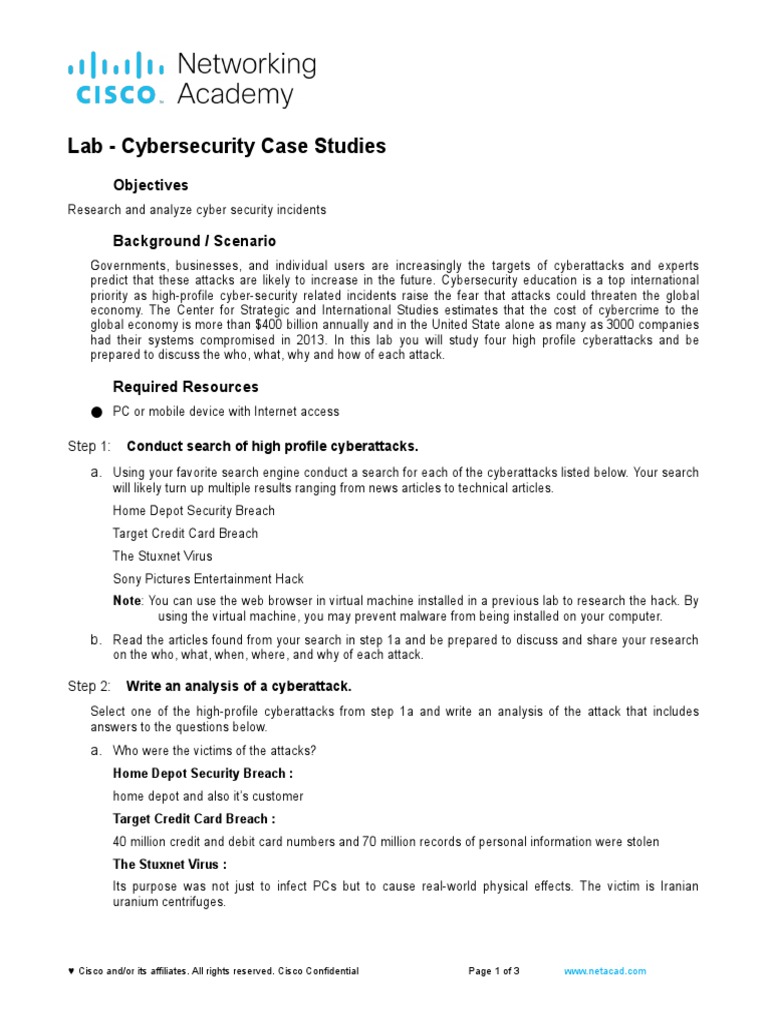 security case study examples