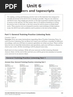 The New Prepare For Ielts General Training Answer Listening Scripts Pdf Rapid Transit International English Language Testing System