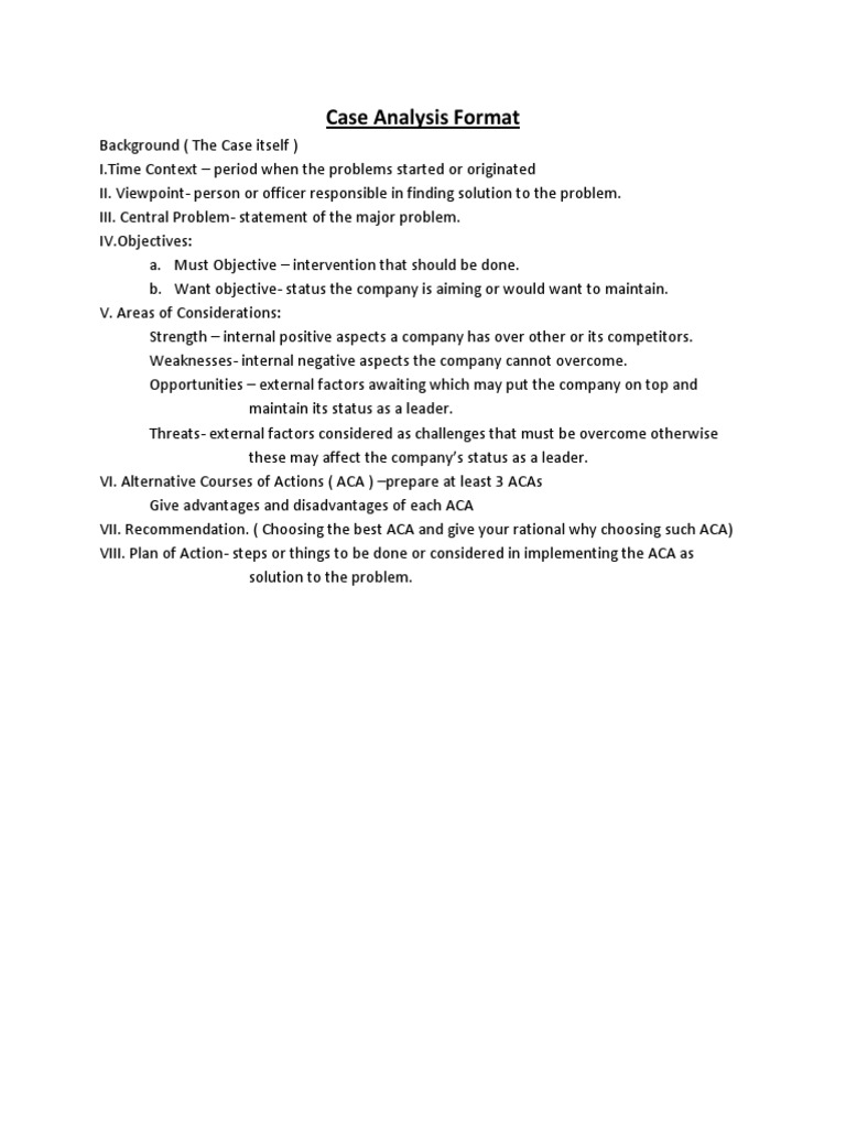 Case Format and Sample Case Kmart Corporation PDF Kmart Retail