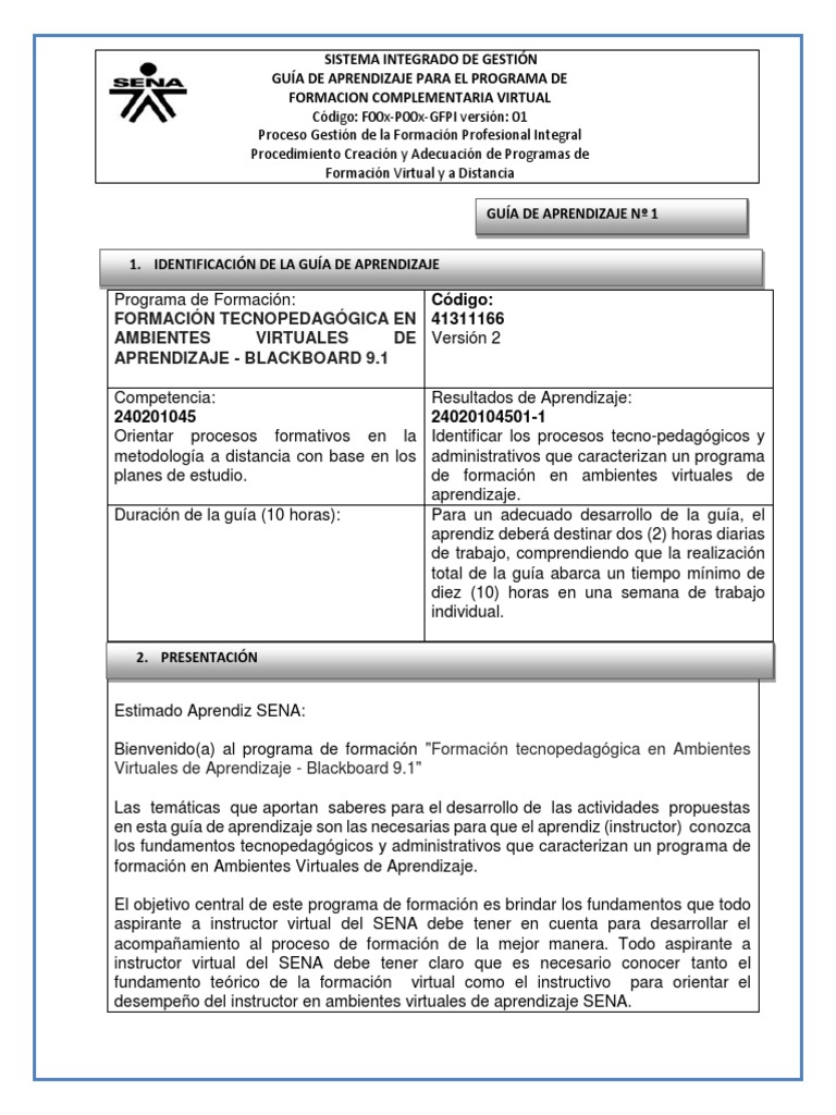 Guia1 - BB 9.1 PDF | PDF | Foro de Internet | Aprendizaje
