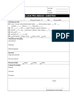 Pab Formulir Evaluasi Pra Sedasi Dan Anestesi Dan Laporan Sedasi Di Luar Kamar Operasi