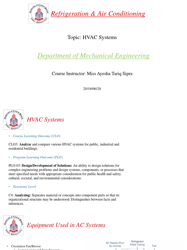 HVAC Systems Overview and Analysis | PDF | Hvac | Air Conditioning