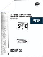 Soil Freeze-Thaw Effects On Bank Erodibility and Stability: Electe