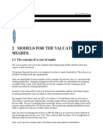 Models of Valun of Shares