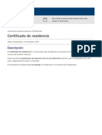 Certificado de Residencia PDF