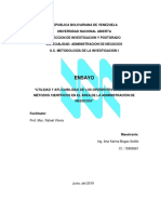 Enfoques de La Investigacion Cientifica en El Area de La Administracion de Empresas