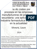 Sistema Costos Por Procesos Empresa Farmaceutica Tesis SilveyraLM PDF