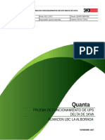 Informe Prueba de Funcionamiento de Ups Delta PDF