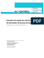 Exemples Projets de Recherche PHD