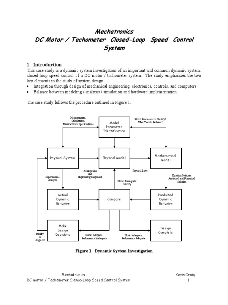 DC Motor Tachometer Speed Control System | PDF | Electric Motor ...