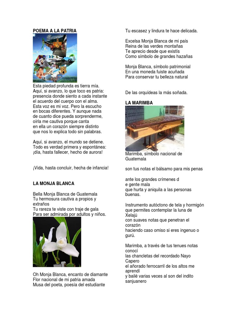 Poema A La Patria 15 Poemas | PDF | Naturaleza