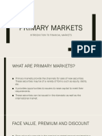 Primary Markets: Introduction To Financial Markets