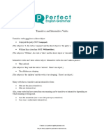 Transitive Intransitive Verbs PDF