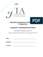 Petroleum Inspector Certification Programme Inspector Training Record Book