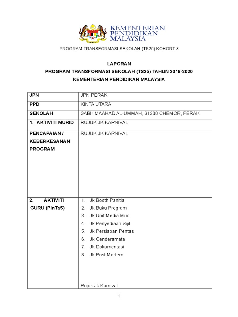 Laporan Karnival Doc