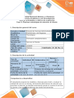Guía de Actividades y Rúbrica de Evaluación - Fase 5. Plantear Estrategias de Atención Al Cliente PDF