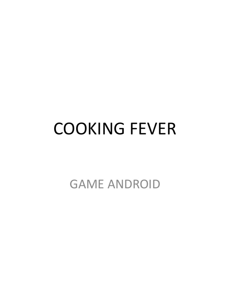 Cooking Fever Game Android PDF North American Cuisine