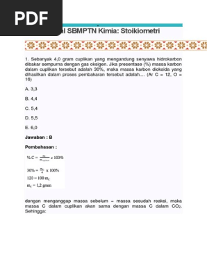 Soal Stoikiometri Docx
