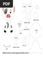 Molde De Vaca Para Feltro Eva E Artesanato 1 Pdf