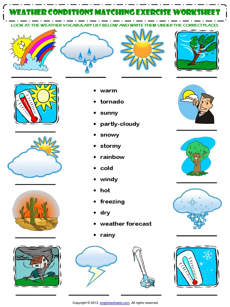 topic weather exercises