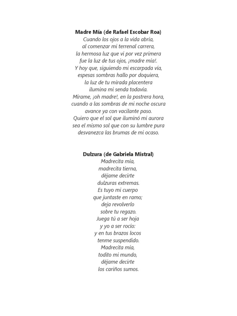 Poemas A La Madre Pdf