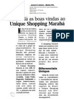 "Belém dá as boas vindas ao Unique Shopping Marabá"