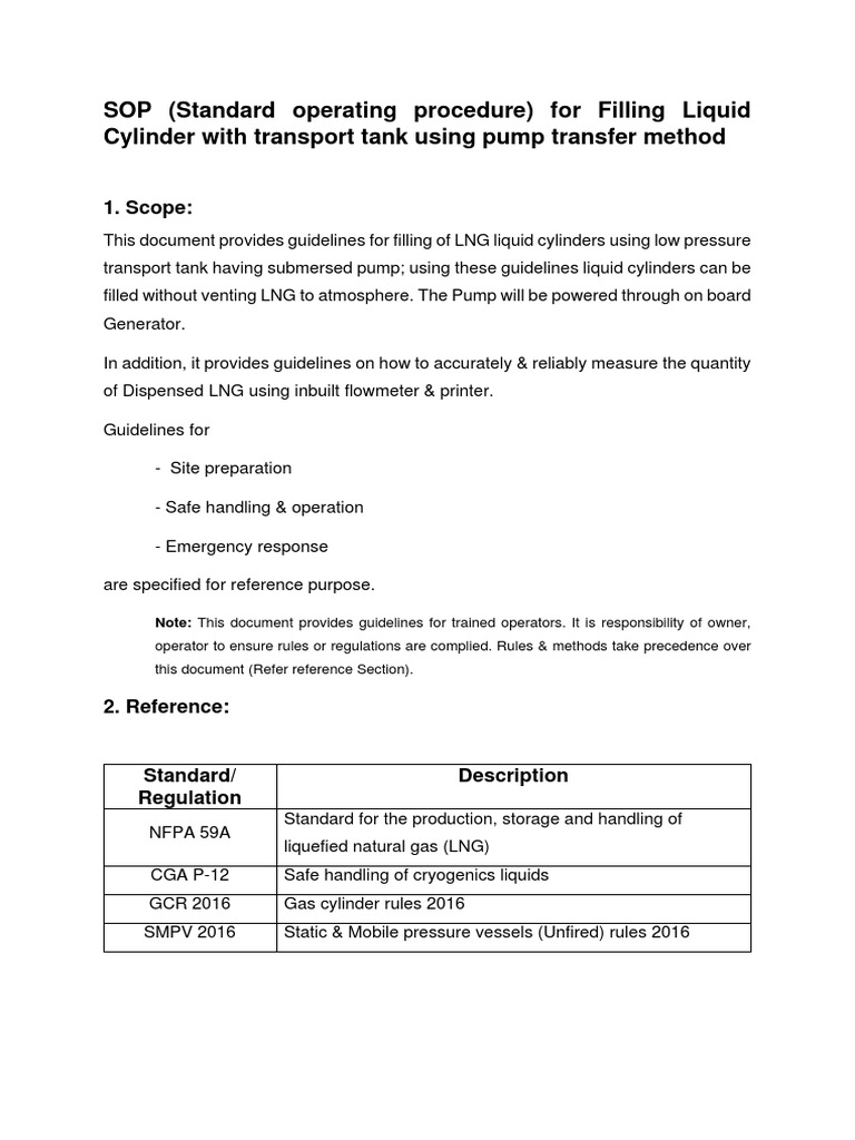 LNG Cylinder Filling Procedures | PDF | Liquefied Natural Gas | Cryogenics
