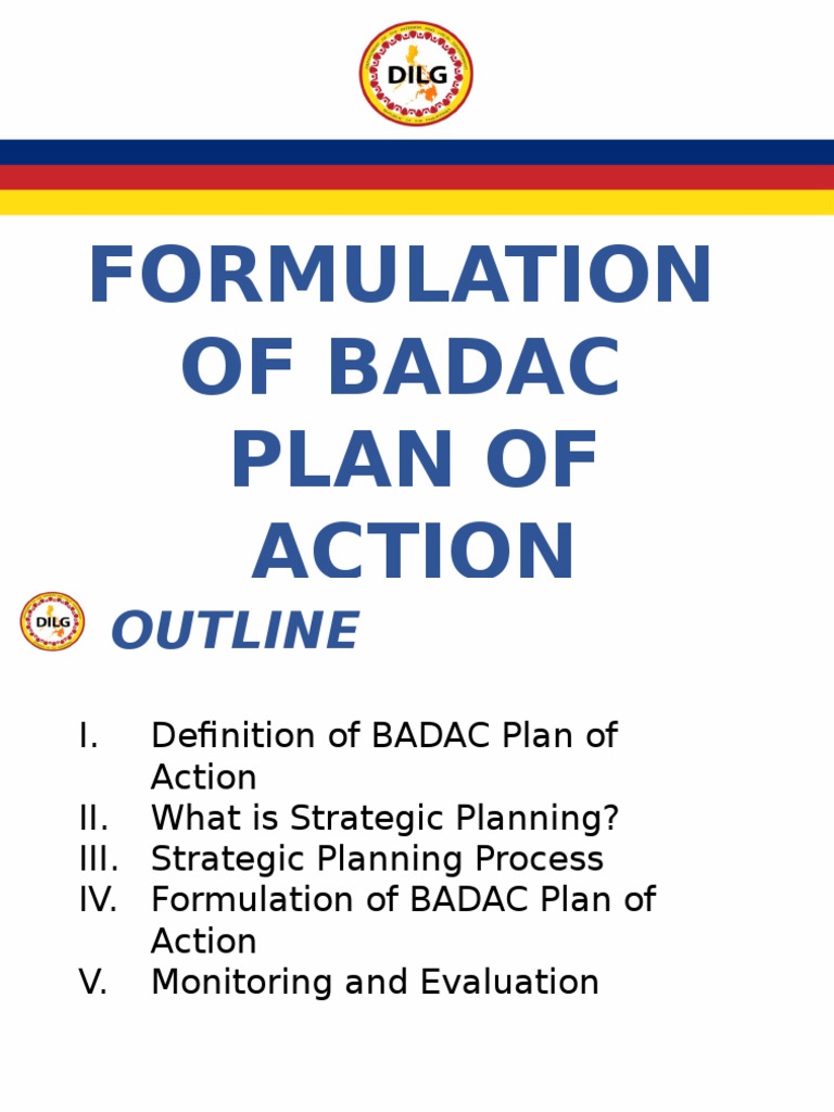 BADAC Plan of Action Formulation Guide | PDF | Strategic Planning ...