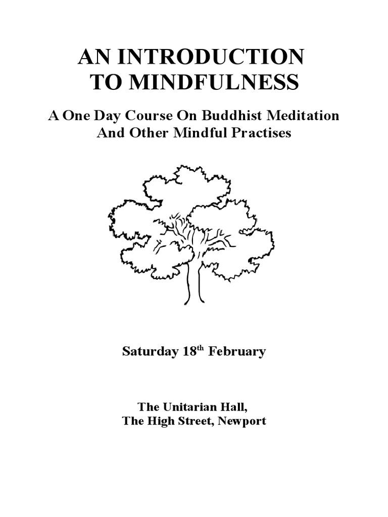 Mindfulness Meditation Course Overview | PDF | Hand | Sati (Buddhism)
