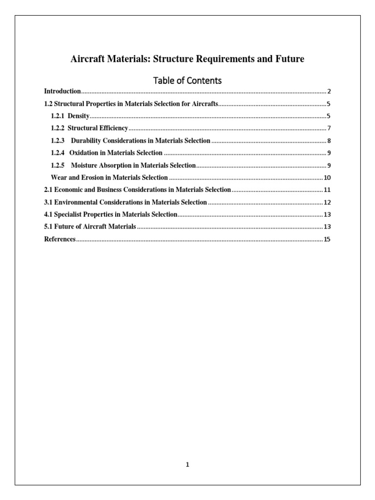 Aircraft Materials PDF | Download Free PDF | Wear | Composite Material