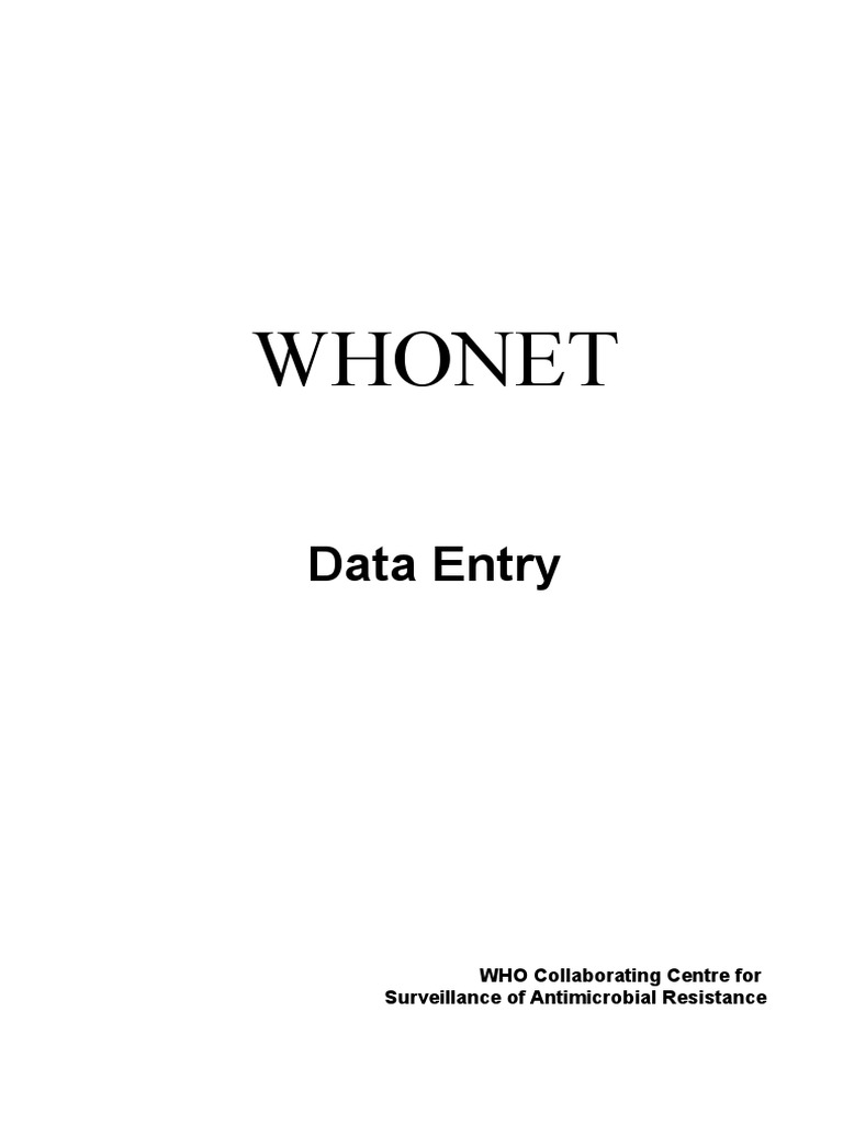 WHONET Data Entry Tutorial 2024 | PDF | Encryption | Computer File