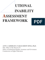 Institutional Sustainability Assessment Framework
