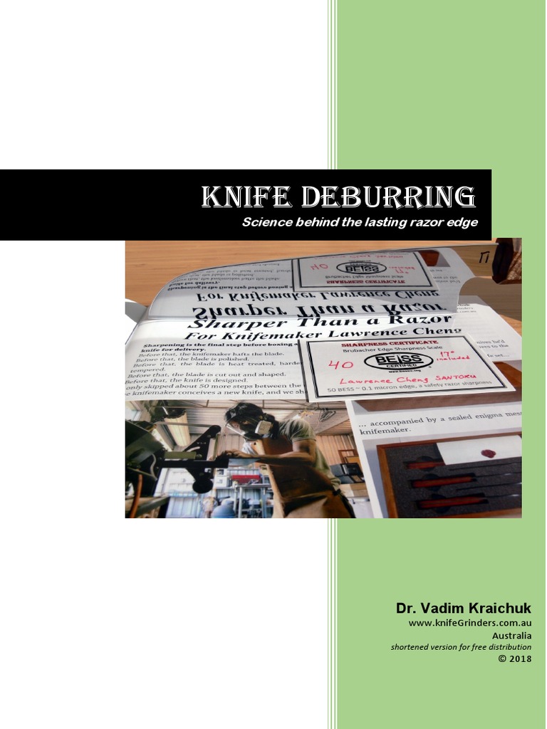 Knife Deburring Book PDF PDF Abrasive Knife